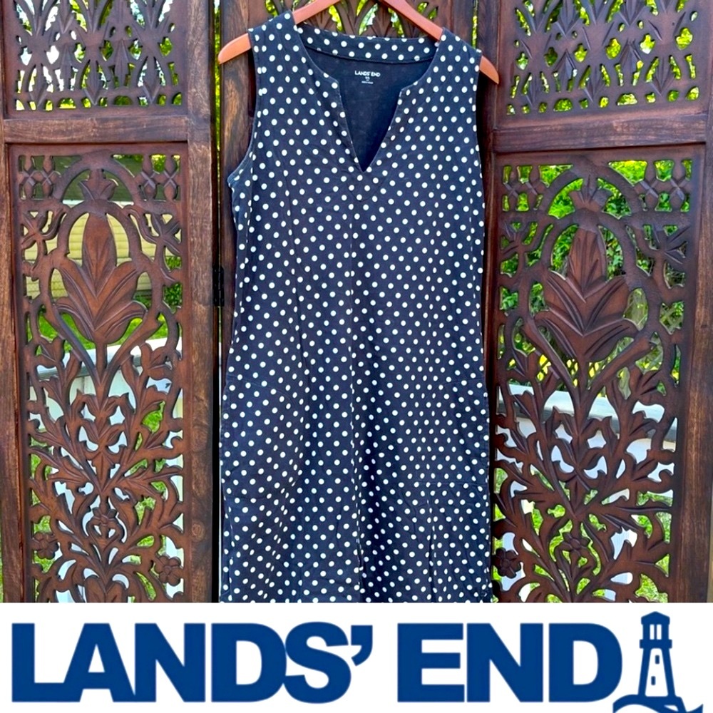 *SALE* Land’s End Polka Dot Sundress with Pockets